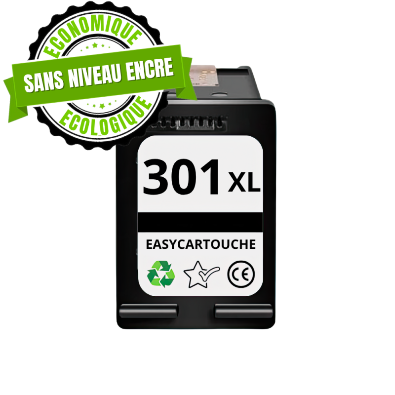 Cartouche compatible HP 301 XL noir sans niveau d'encre Cartouche compatible HP 301 XL noir sans niveau d'encre